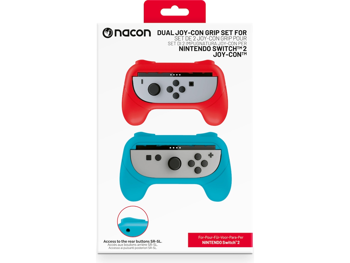 Nacon Joy-Con Grip for Nintendo Switch 2 (blå/rød) Tilbehør