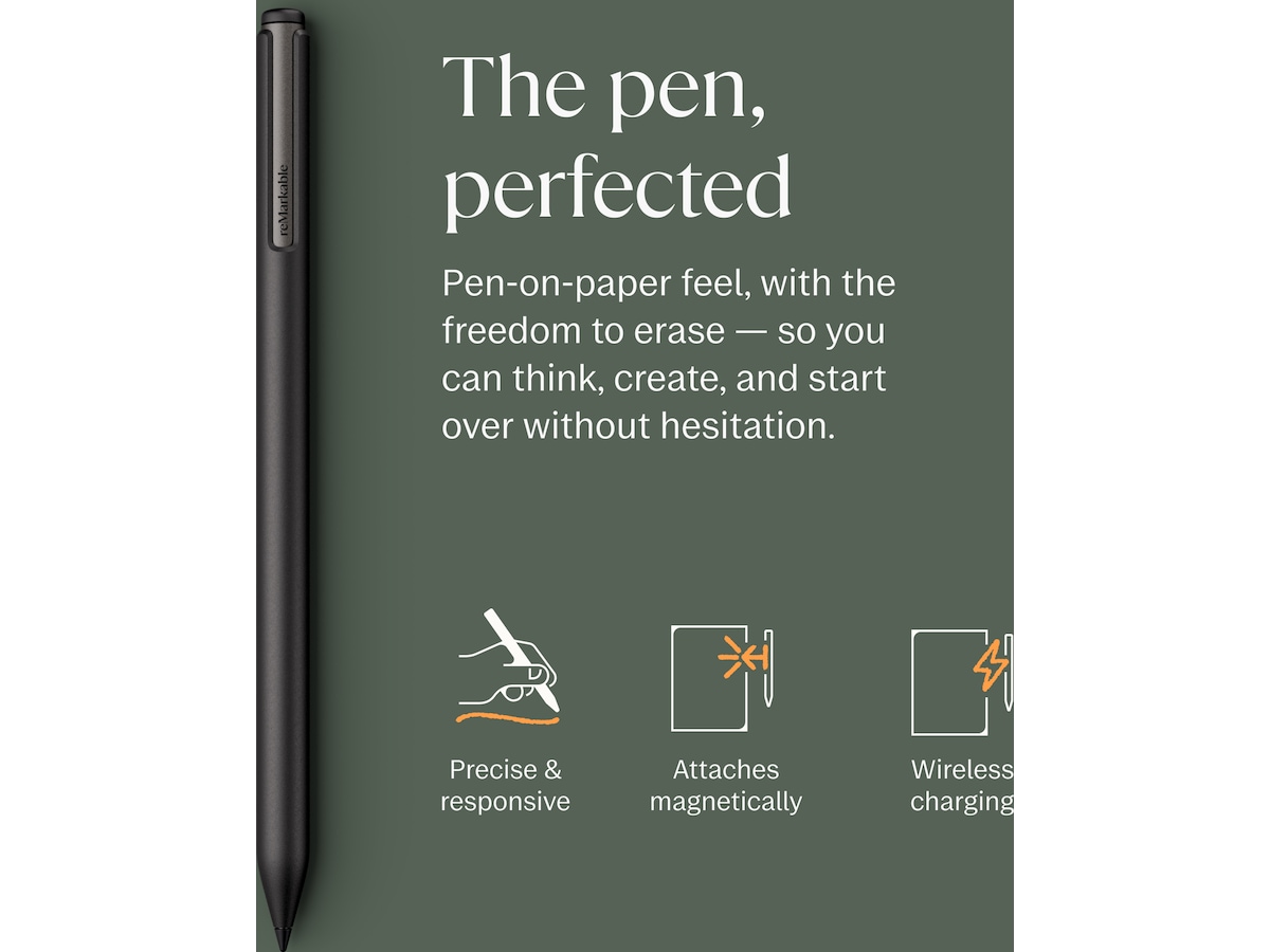 reMarkable Paper Pro 11,8" 64GB inkl. Marker Plus og Book Folio (sort skinn) Digitale notatblokker