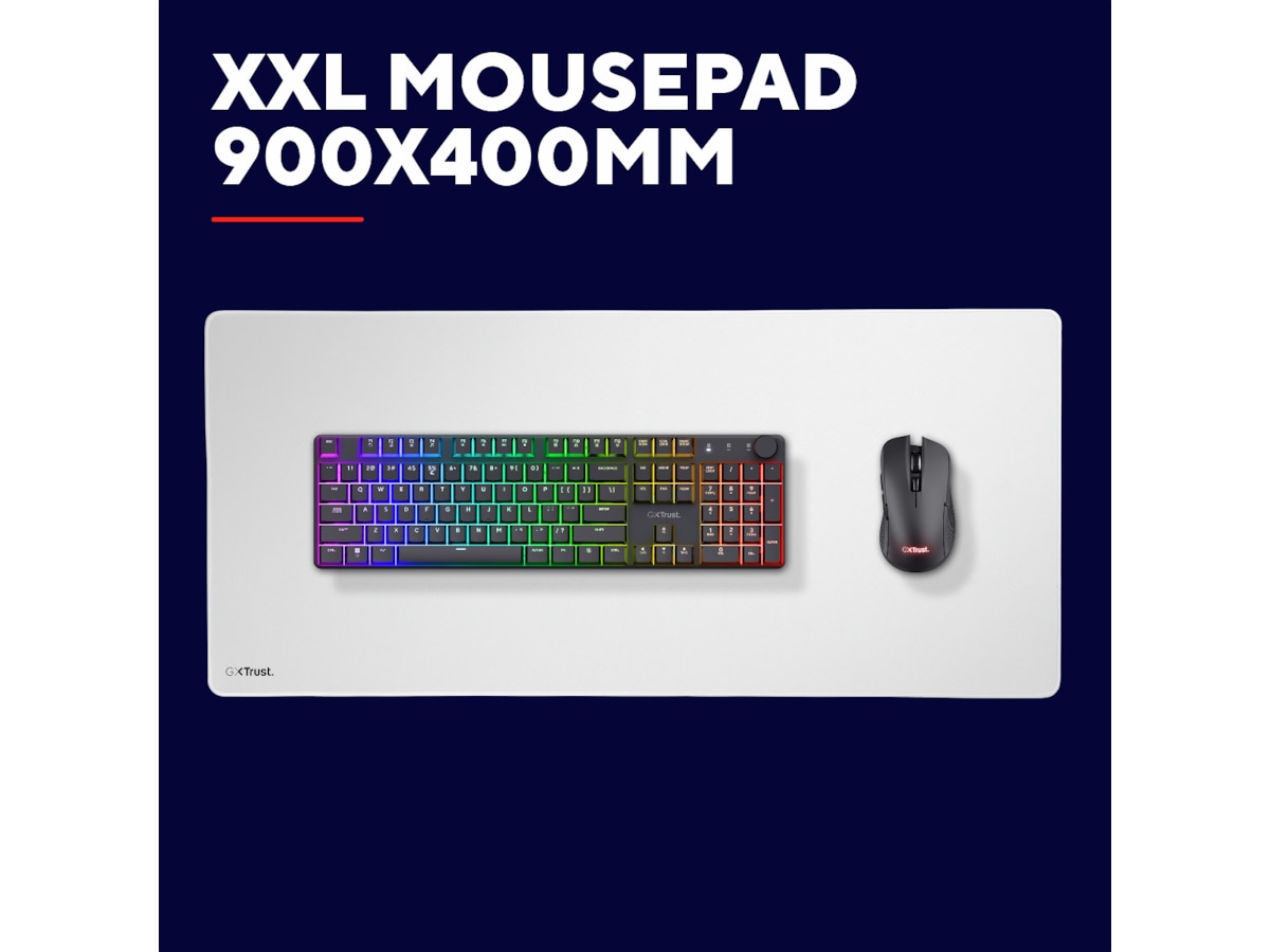 Trust GXT 759 XXL Gamingmusematte (hvit) Gamingmusematte