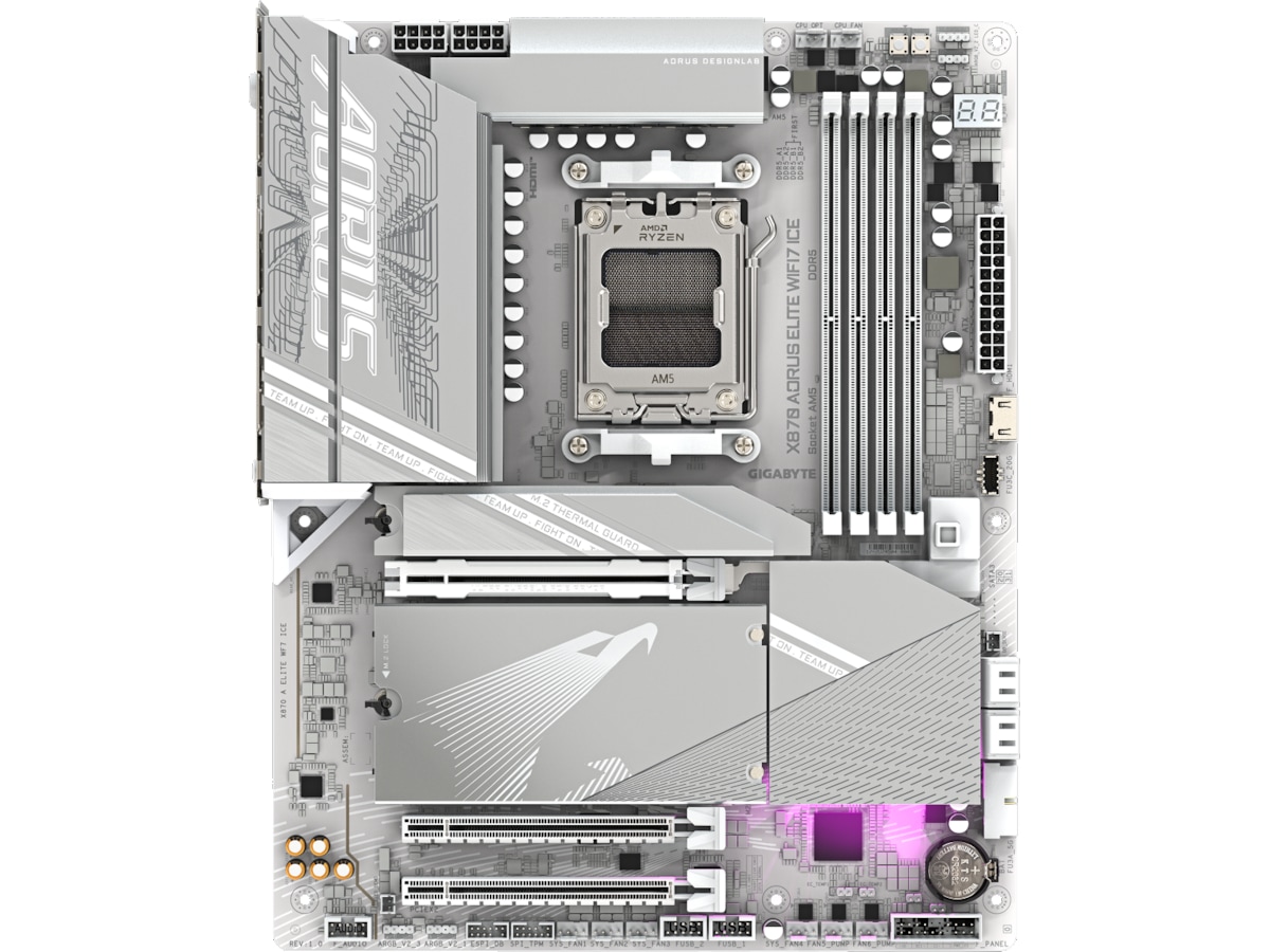 Gigabyte X870E AORUS ELITE WF7 ICE Hovedkort AMD Socket