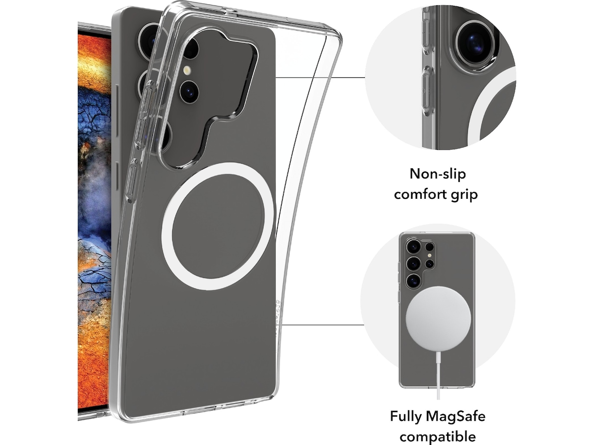 dbramante1928 Galaxy S25 Ultra Greenland Pro Qi2 deksel (gjennomsiktig) Deksel til mobiltelefon