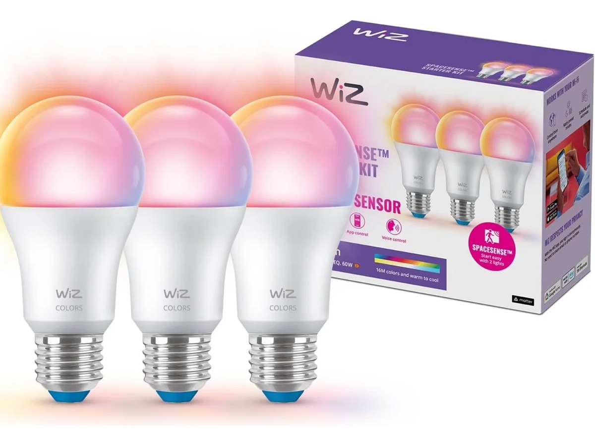 WiZ BLE 60w E27 lyspære (3-pack)
