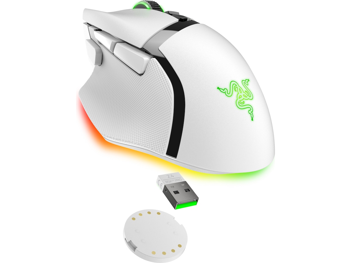 Razer Basilisk V3 PRO 35K trådløs ergonomisk gamingmus (hvit) -B-Grade Demo mus