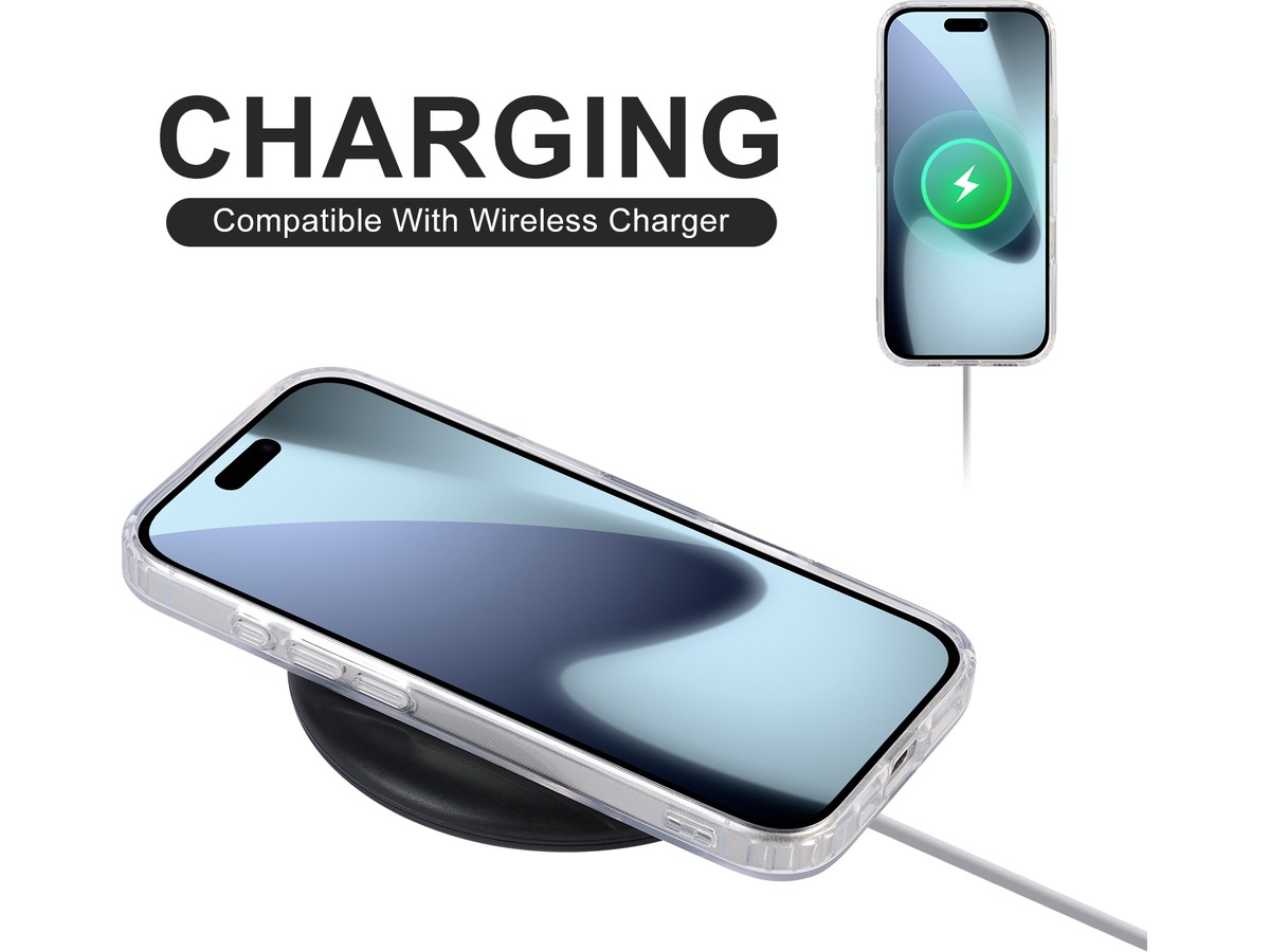 iiglo iPhone 17 Magnetic Silikondeksel (gjennomsiktig) Deksel til mobiltelefon