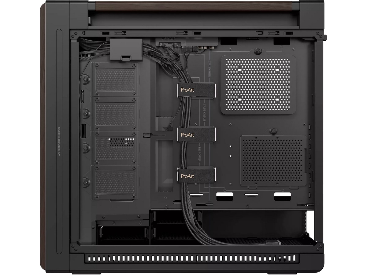 Asus PA602 PROART Walnut Metal PWM Moderne Mid Tower (sort) Midi tower