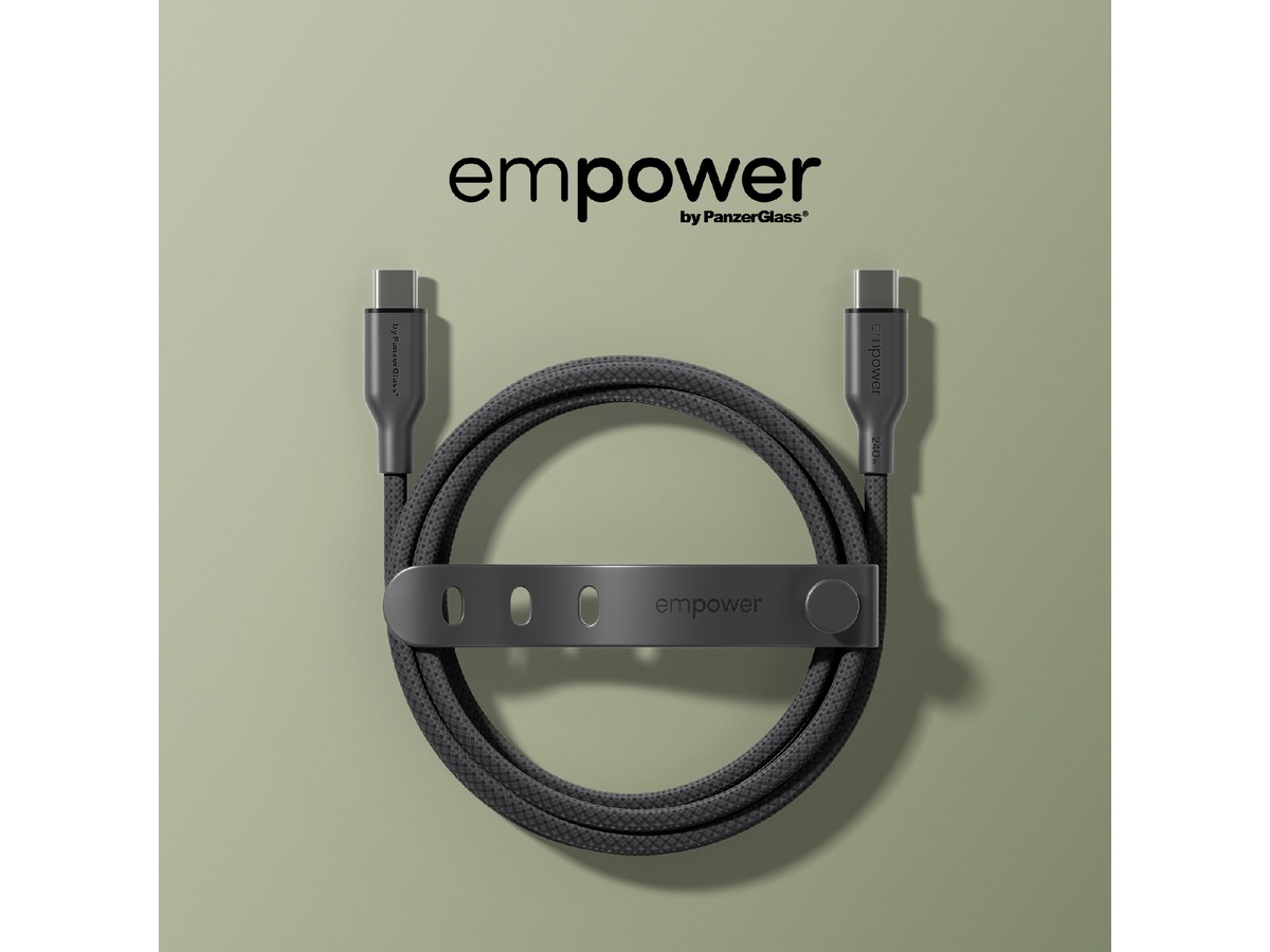 PanzerGlass Racing 60W USB-C kabel, 2m (sort) USB-kabler