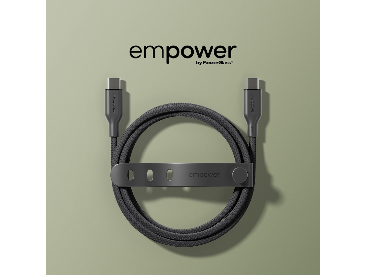 PanzerGlass Racing 240W USB-C kabel, 1,2m (sort) USB-kabler