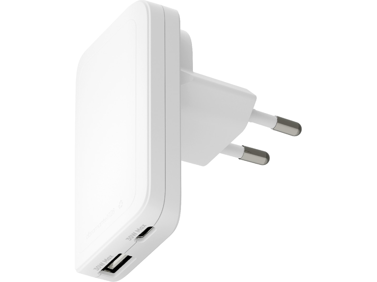 dbramante1928 re-charge Pro EU/US Slim Vegglader (hvit) Mobilladere