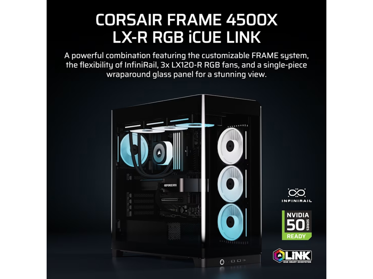 Corsair FRAME 4500X LX-R RGB Mid Tower (sort) Midi tower