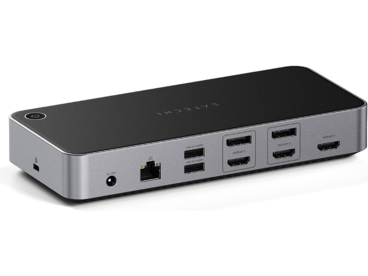 Satechi Triple 4K Display Docking (stellargrå) Dockingstasjon & USB-HUB