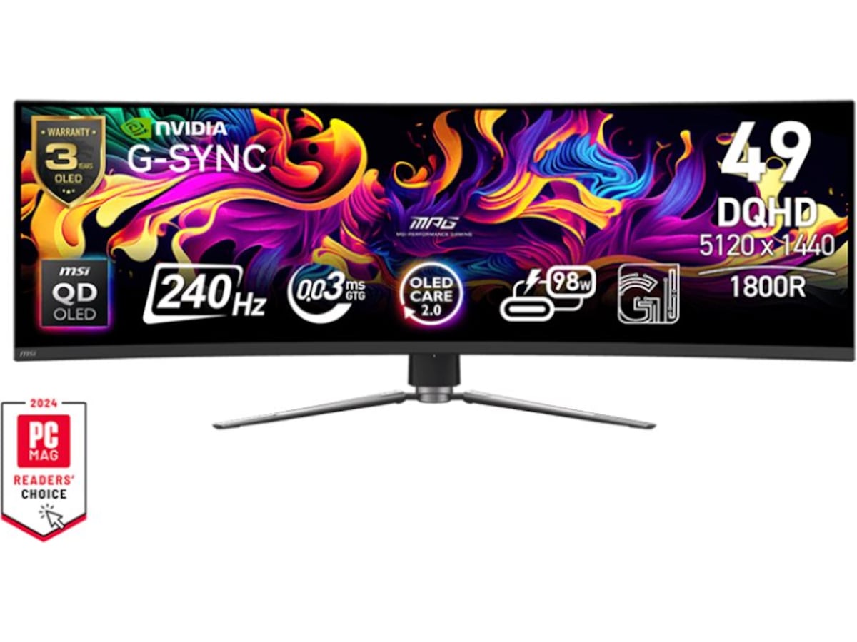 MSI 49" gamingskjerm MPG 491CQPX Skjermer