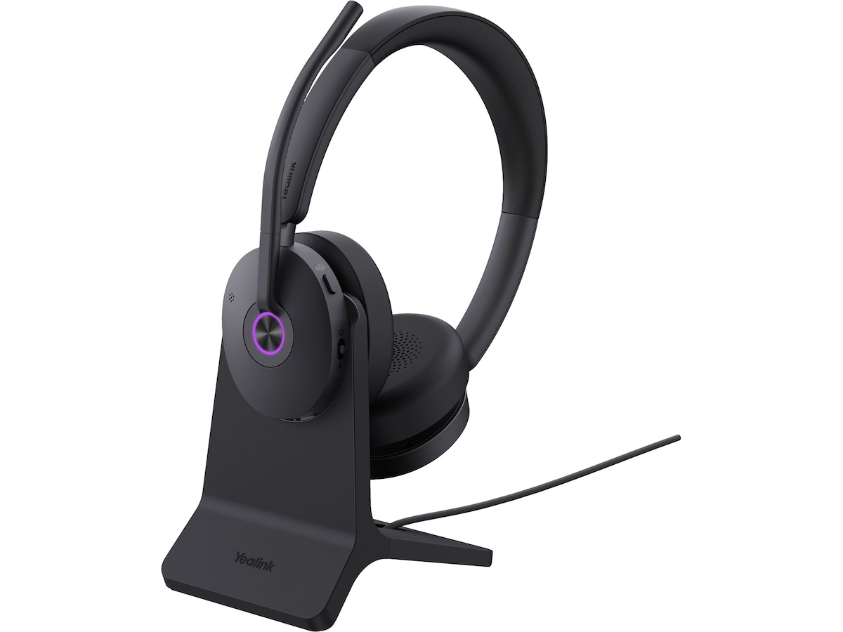 Yealink BH74 trådløs On-Ear Headset med stand
