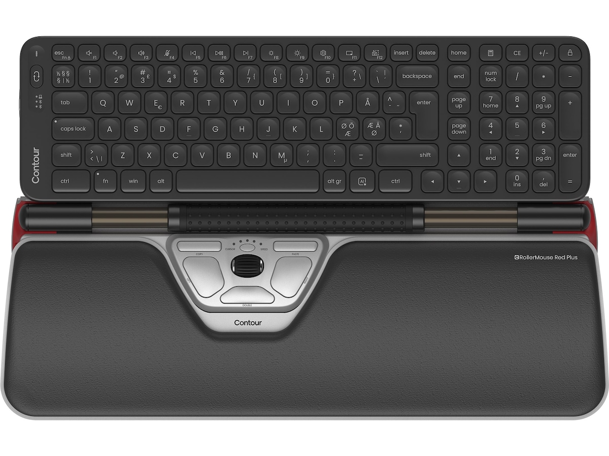 Contour Balance Mid-Size Rollermouse Red Combo Trådløs Ergonomi