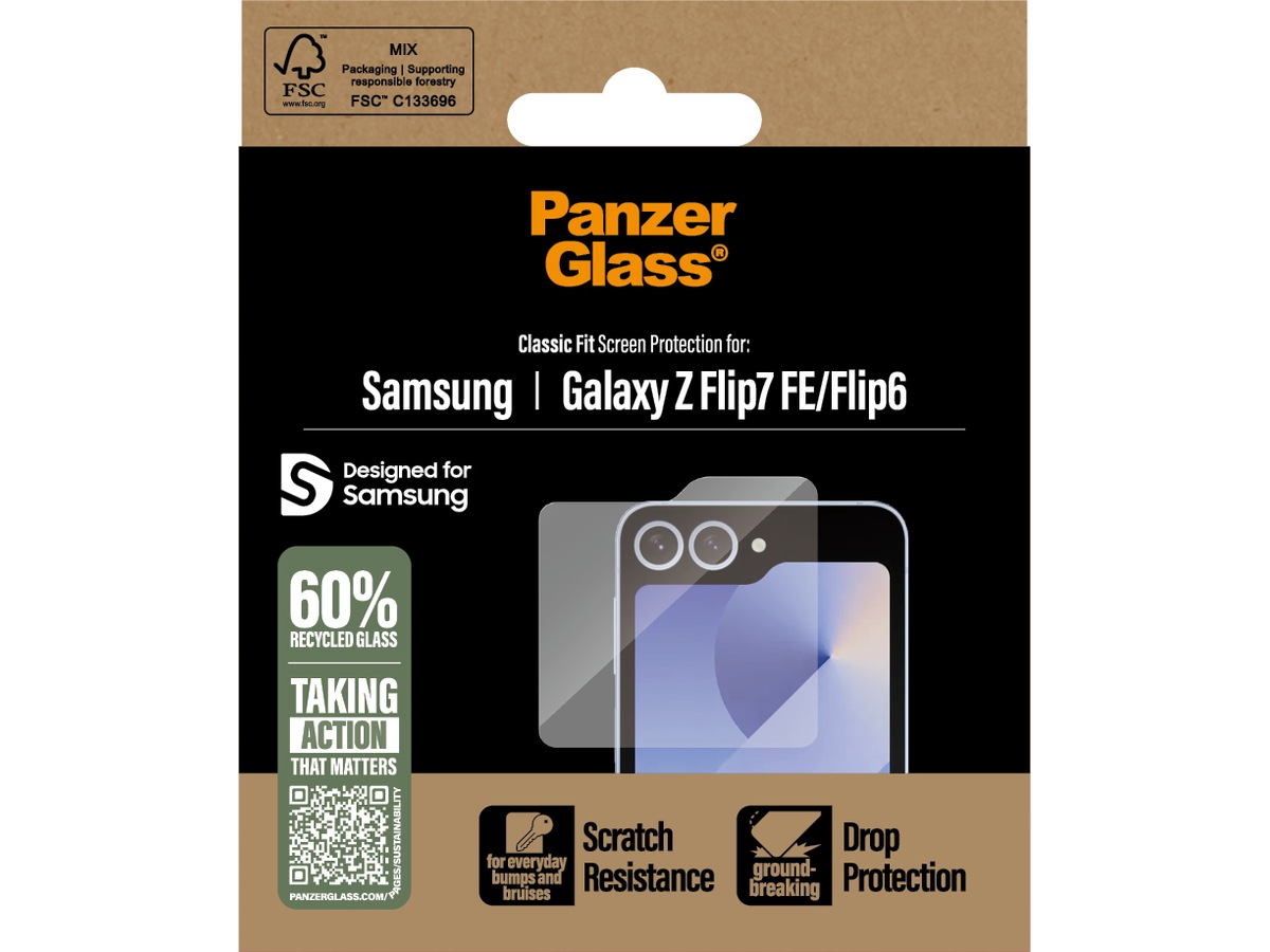 PanzerGlass Galaxy Z Flip7 FE / Flip6 skjermbeskytter Skjermbeskyttelse