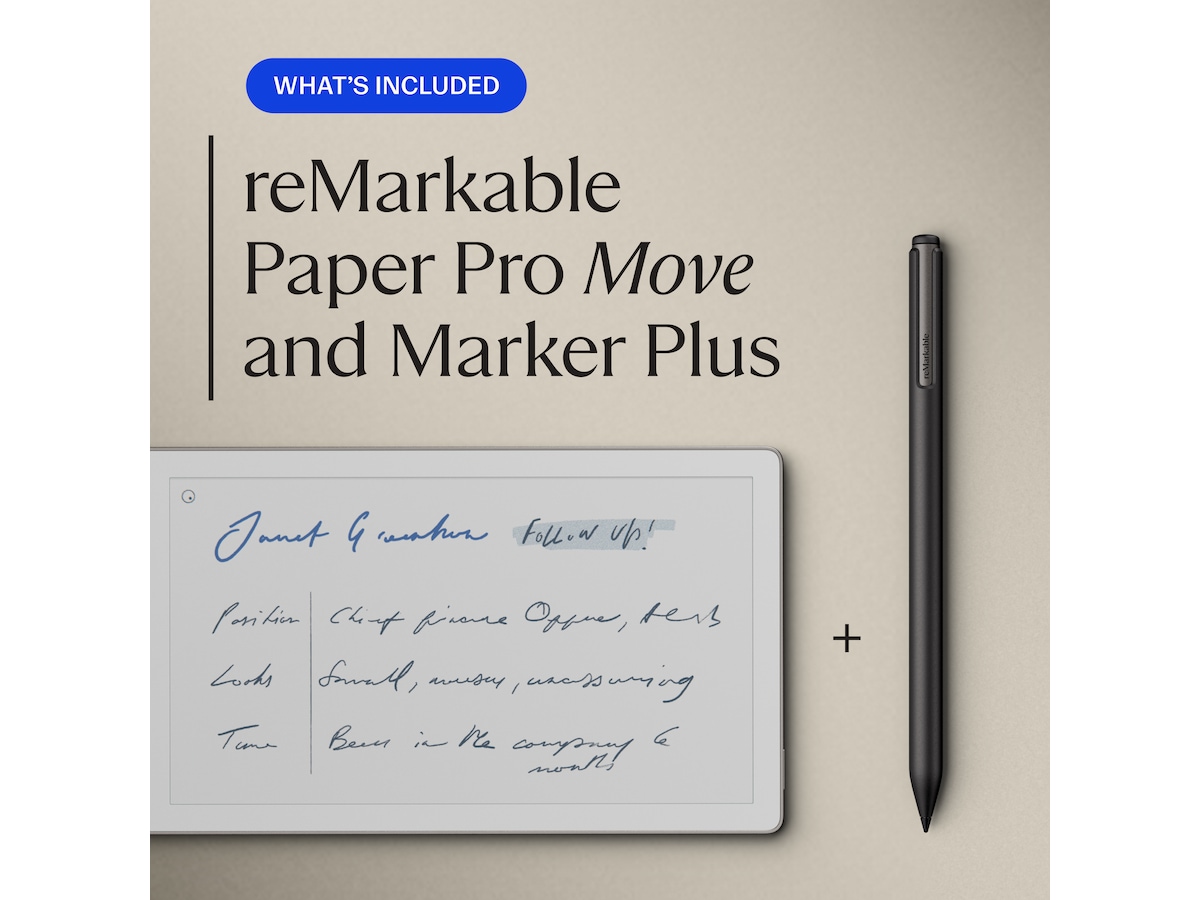 reMarkable Paper Pro Move 7,3" inkl. Marker Plus Digitale notatblokker