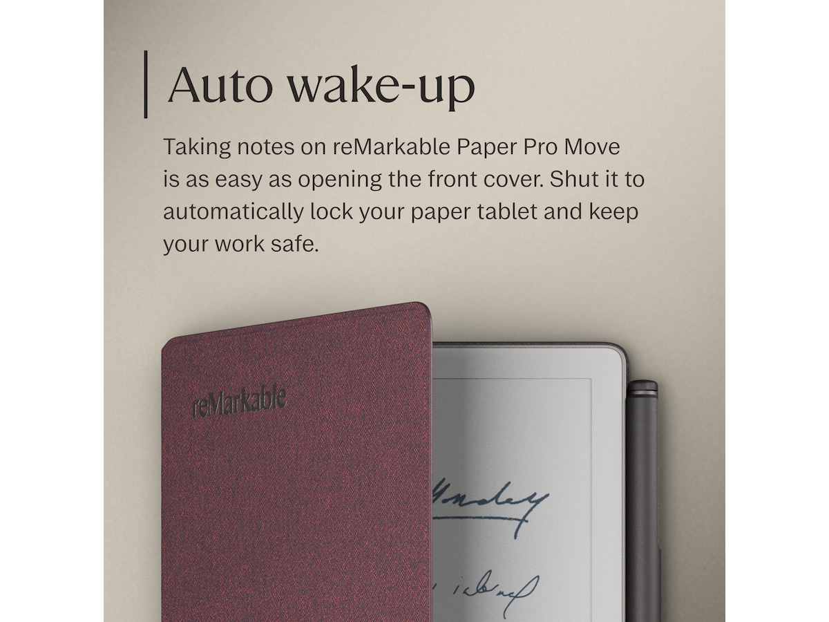 reMarkable Paper Pro Move Book Folio (burgunder) Tilbehør til digitale notatblokker