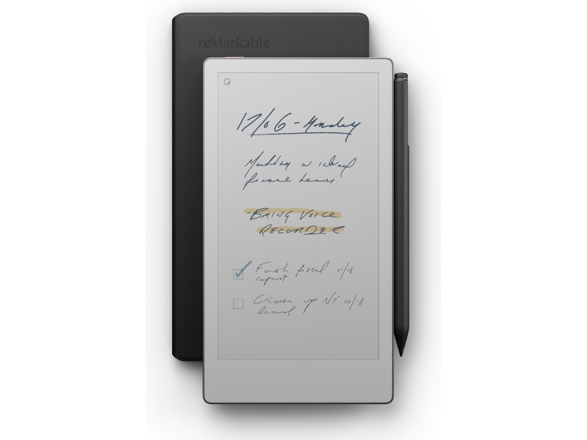 reMarkable Paper Pro Move 7,3" inkl. Marker Plus og Book Folio (sort skinn) Digitale notatblokker