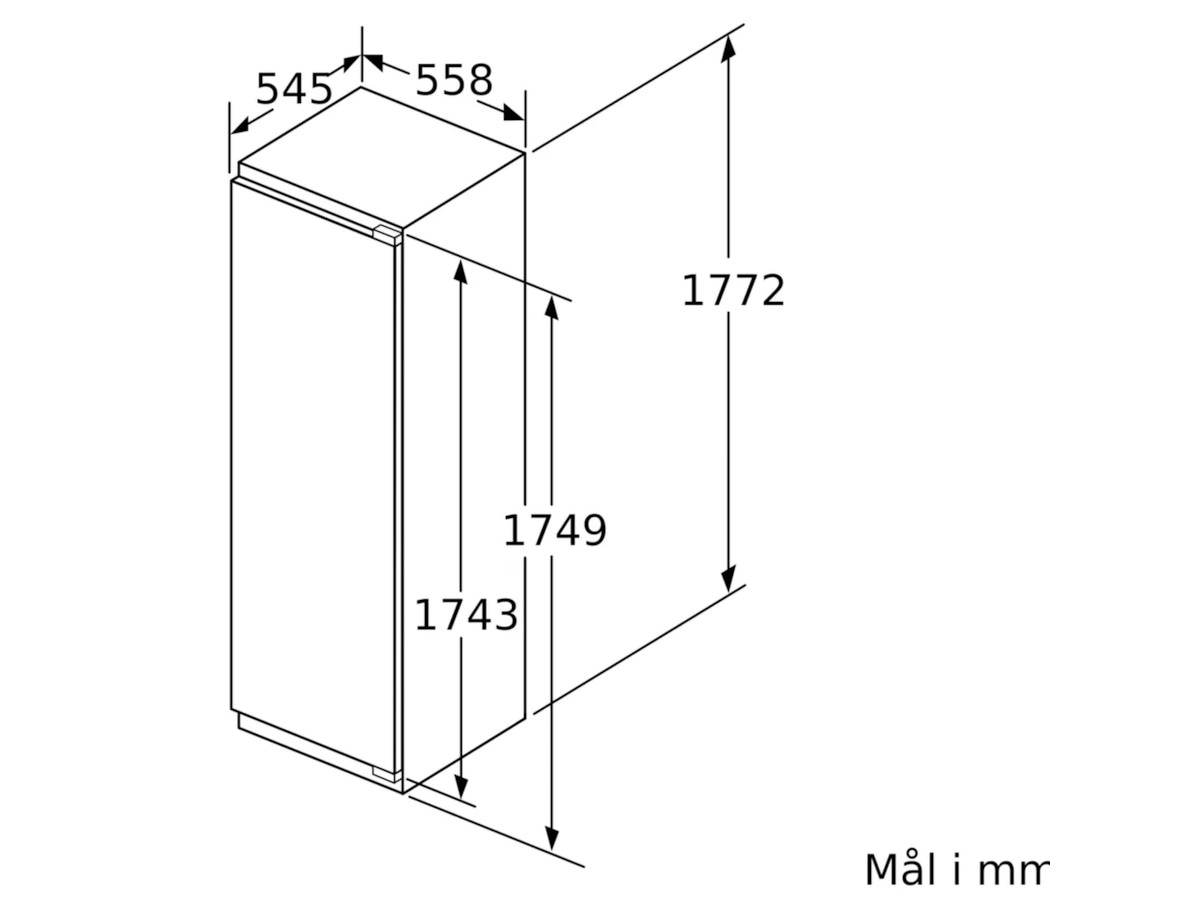 Siemens KI81RAFE1 IQ500 Integrert Kjøleskap Integrert kjøleskap
