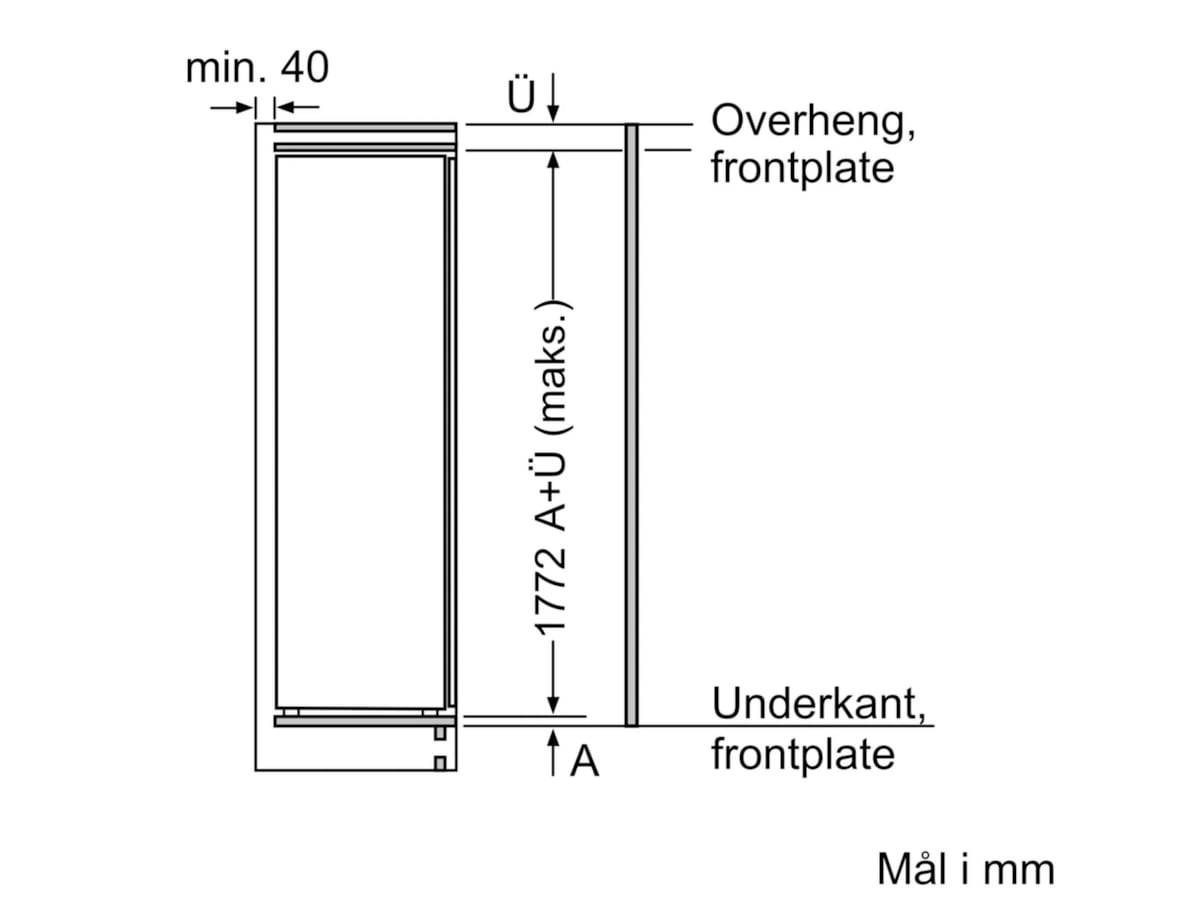 Siemens KI81RAFE1 IQ500 Integrert Kjøleskap Integrert kjøleskap