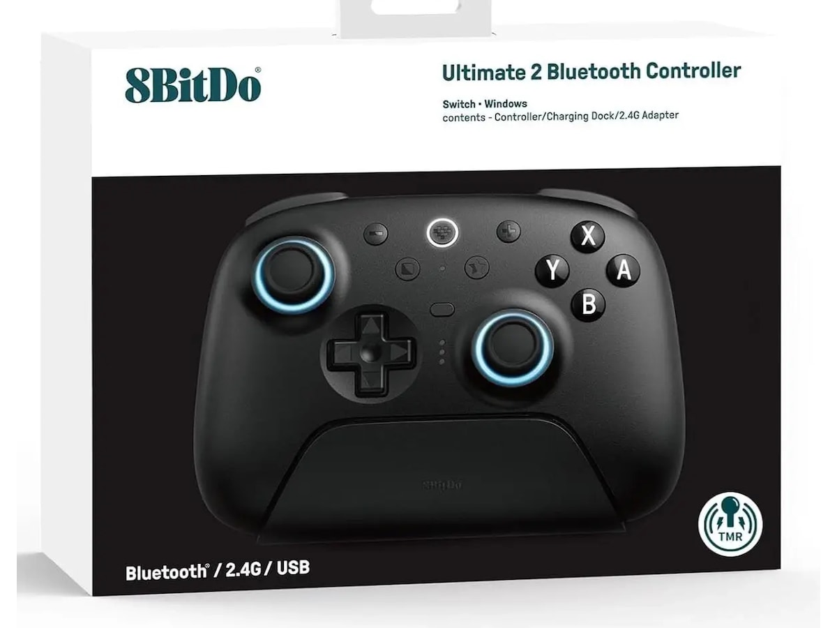 8BitDo Ultimate 2 Trådløs Bluetooth Kontroller (sort) Gamepad