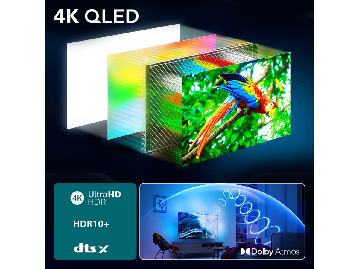 Philips 55" PUS8550/12 QLED Smart Ambilight TV (2025) -B-Grade Demo TV/projektor