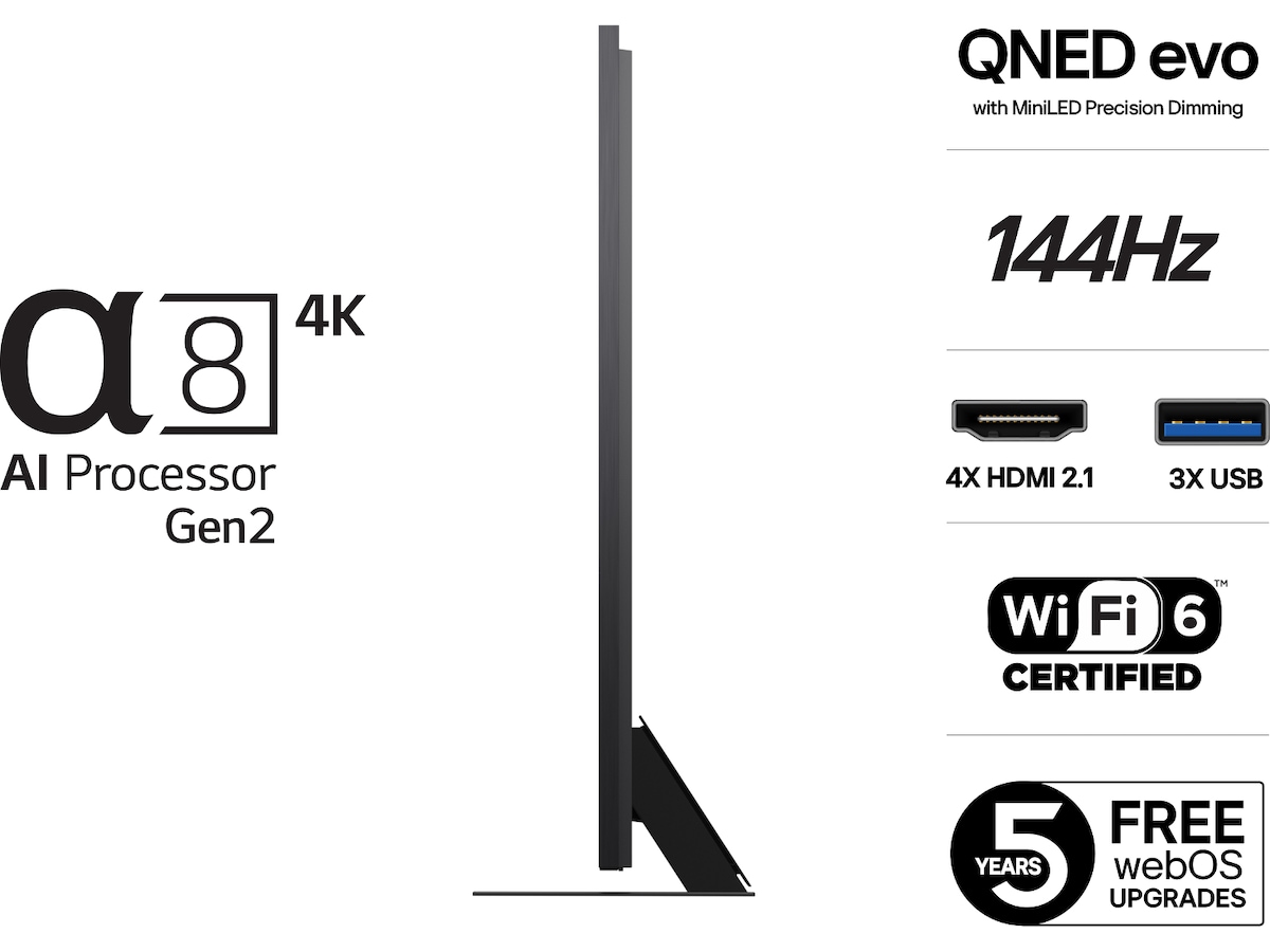 LG 100" QNED86 AI 4K MiniLED Smart TV (2025) Over 80 tommer TV
