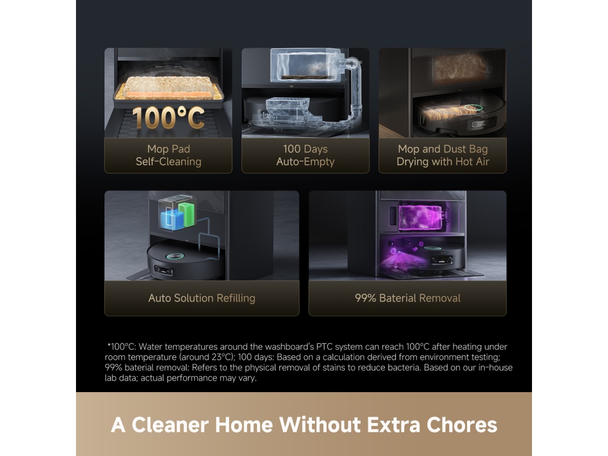 Dreame Aqua10 Ultra Track Complete Robotstøvsuger (sort) Robotstøvsugere