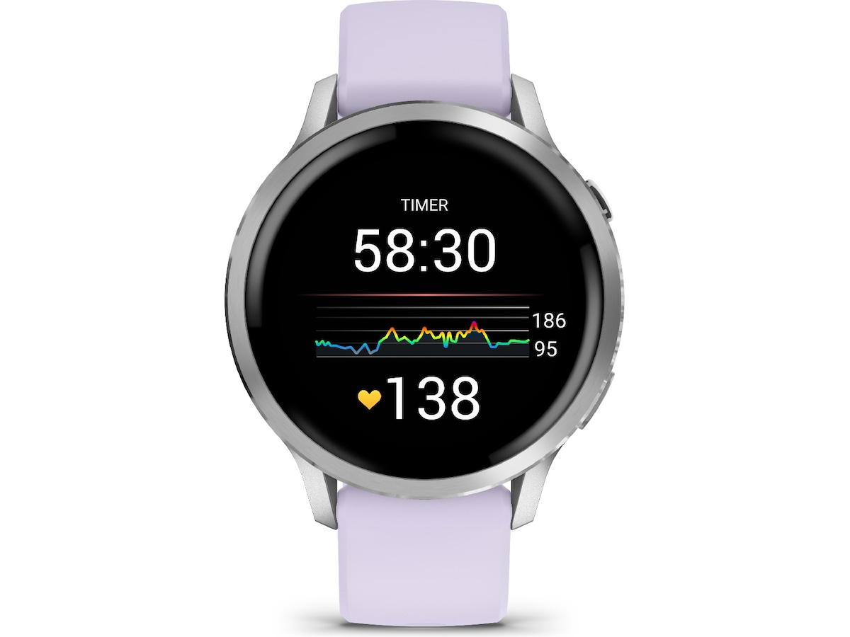Garmin Venu 4 41mm GPS (silver/periwinkle) Smartklokker