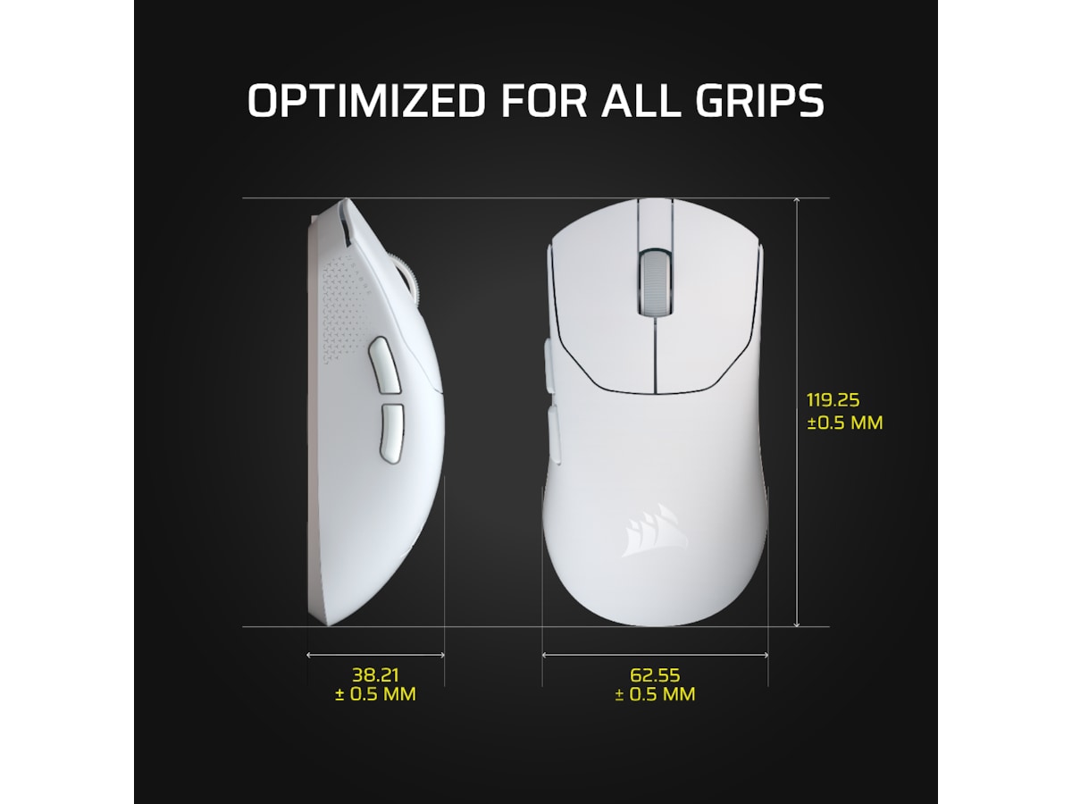 Corsair Sabre v2 Pro Ultralight Trådløs Gaming Mus (hvit) Gaming Mus