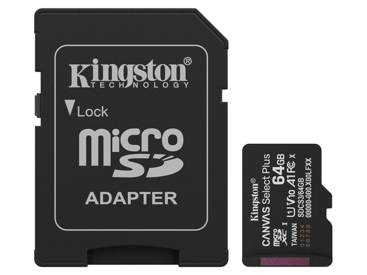Kingston microSDXC Canvas Select Plus 64GB Minnekort til foto & video