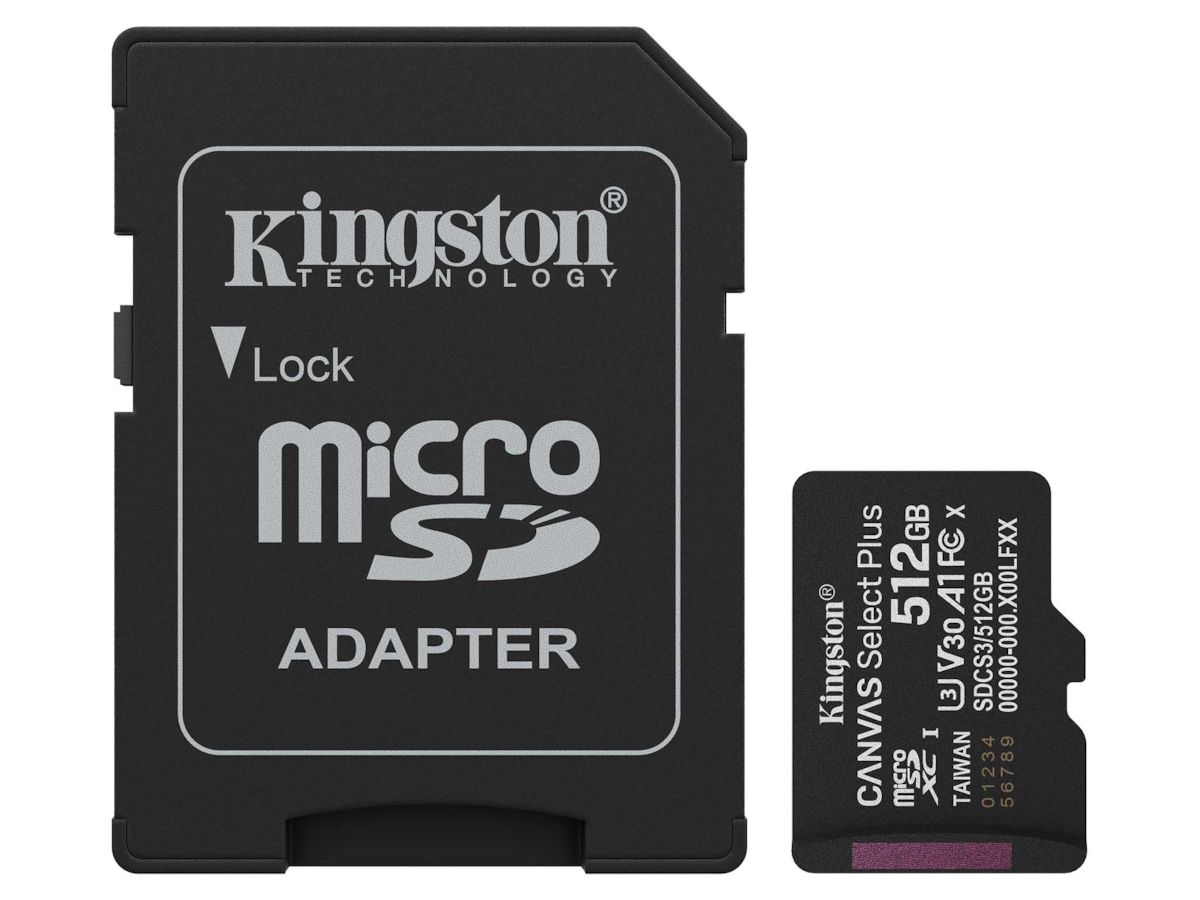 Kingston microSDXC Canvas Select Plus 512GB Minnekort til foto & video