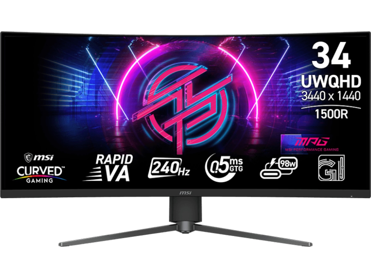 MSI 34" curved gamingskjerm MAG 346CQRF X24 -B-Grade Demo skjermer