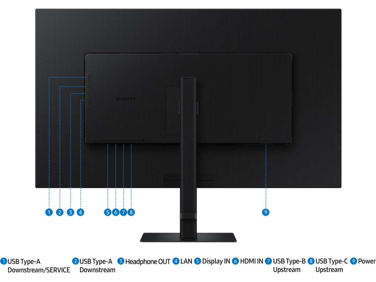 Samsung 37" ViewFinity S8 4K skjerm S37D800UA -B-Grade Demo skjermer