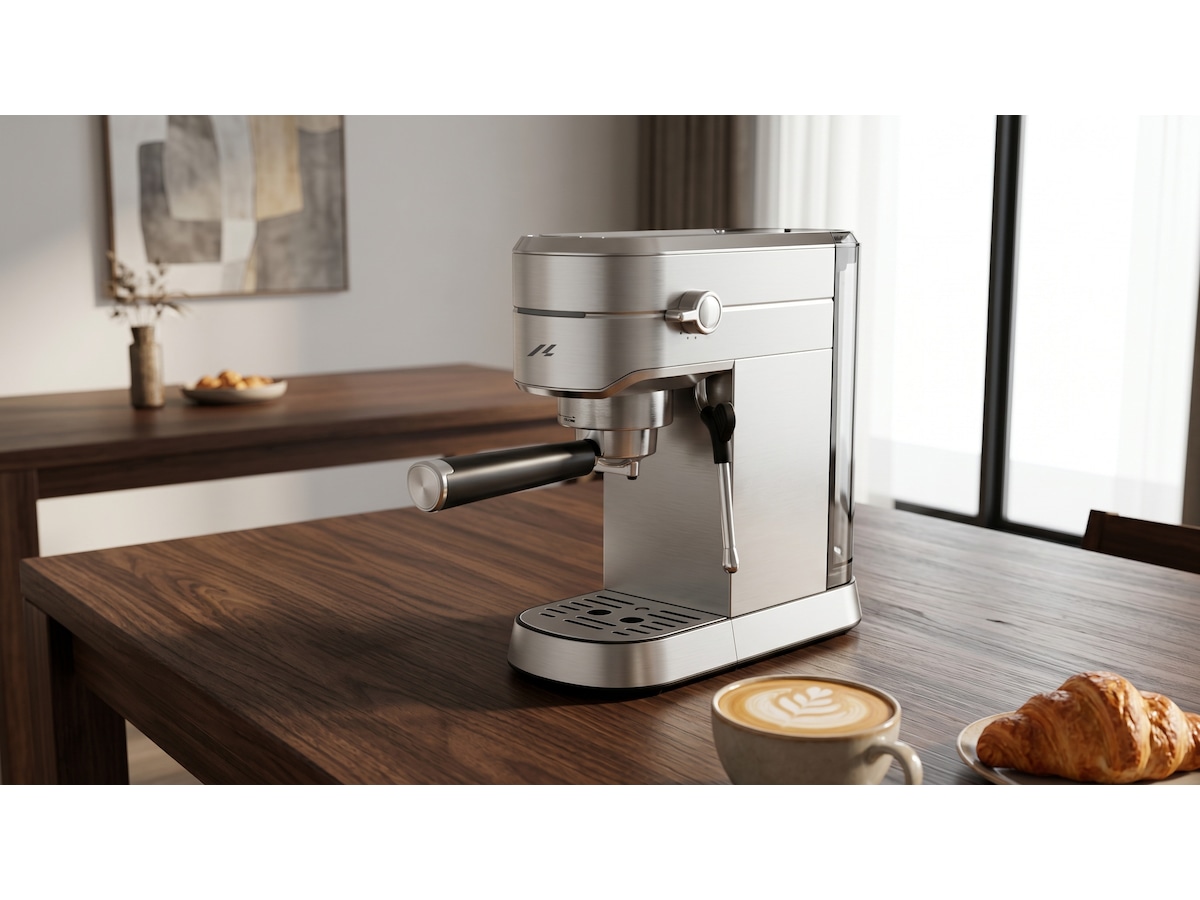 Loeffen LFEM9000 Espressomaskin med varmtvannsfunksjon og melkeskumming Espressomaskiner