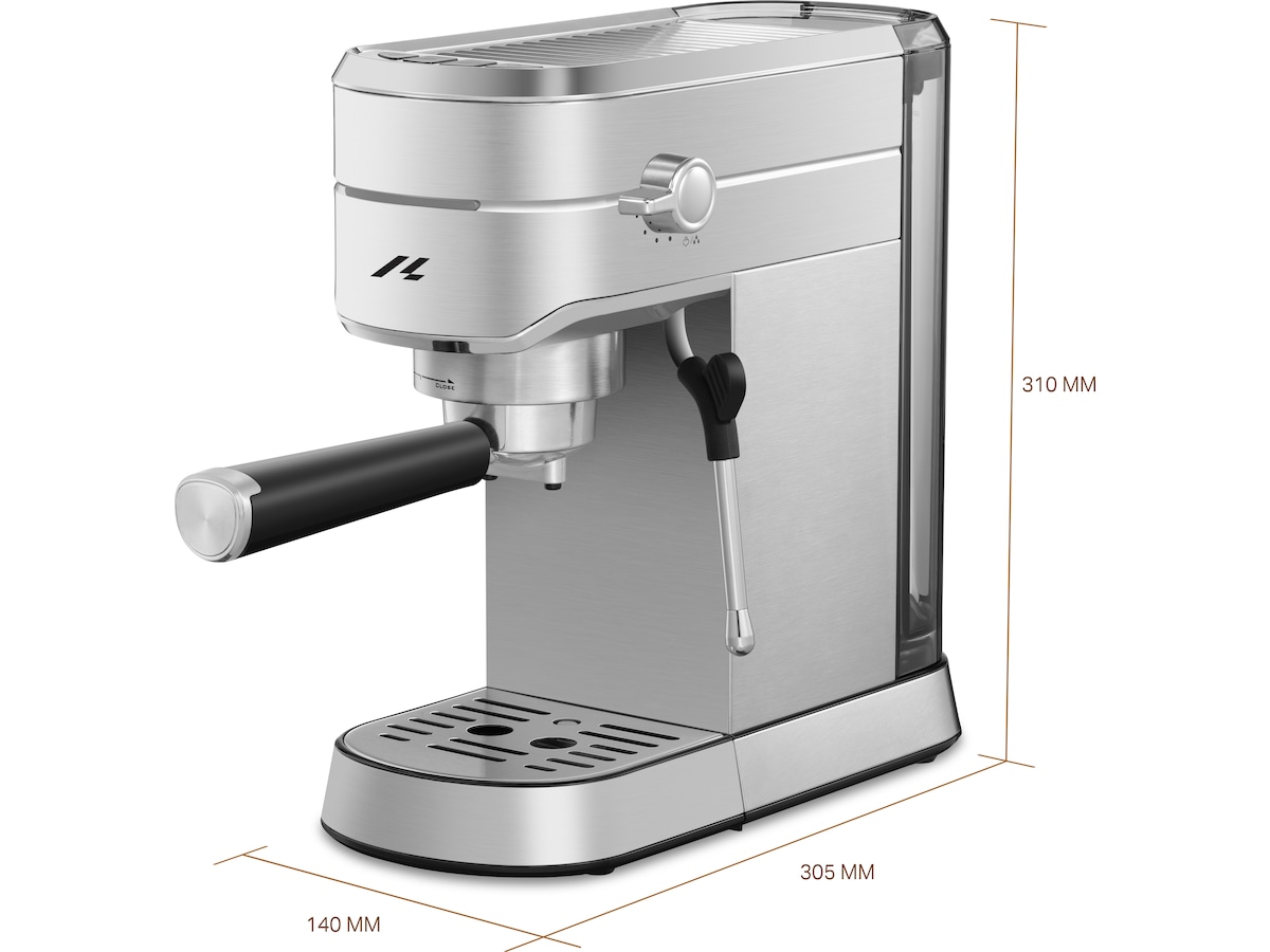 Loeffen LFEM9000 Espressomaskin med varmtvannsfunksjon og melkeskumming Espressomaskiner