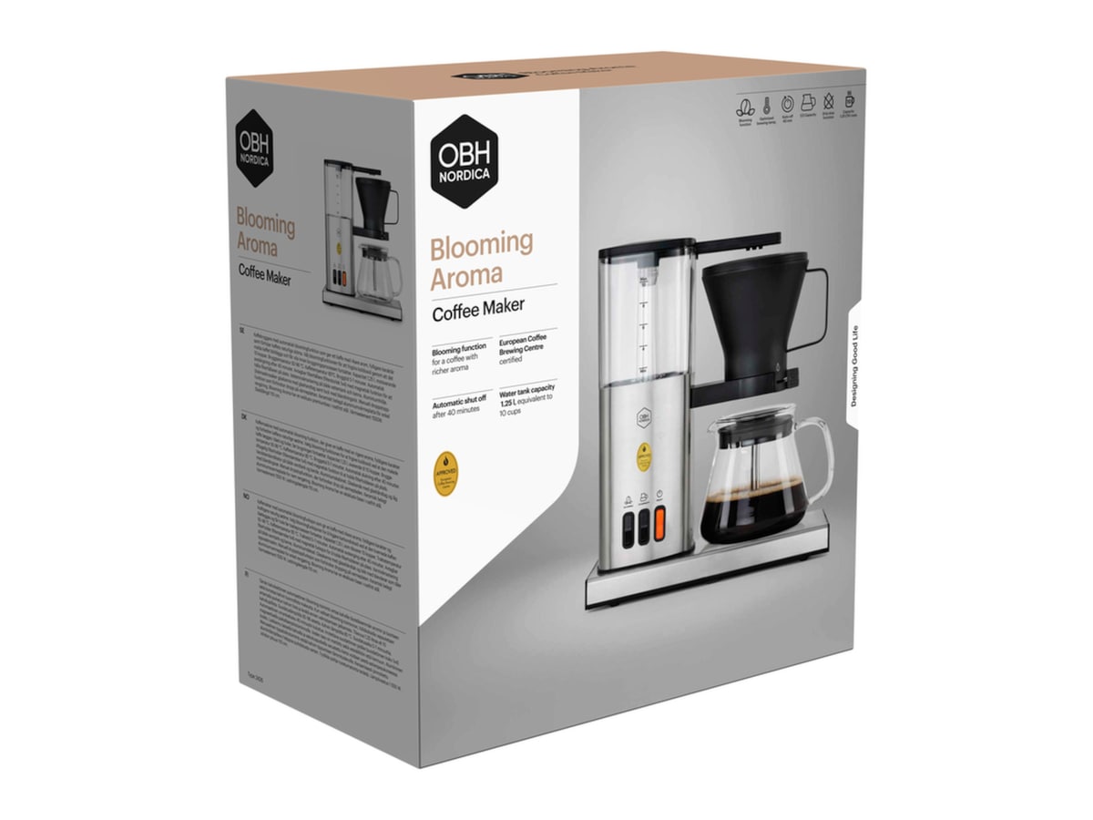OBH Nordica Blooming Aroma 2426 Kaffetrakter (sølv) -B-Grade Demo hjem & fritid