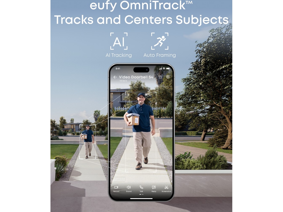 Eufy Video Doorbell S4 + Mini Chime Ringeklokker