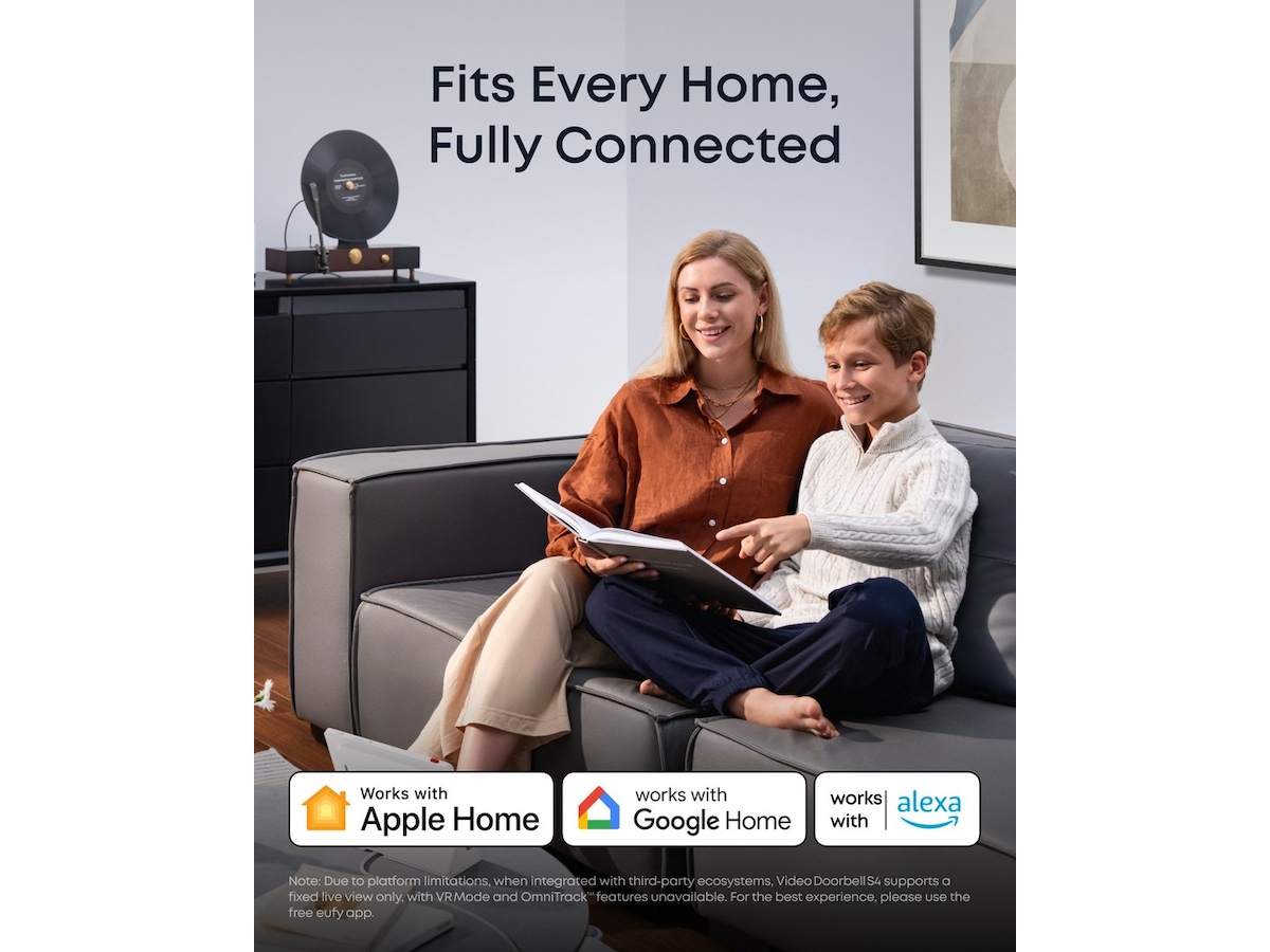 Eufy Video Doorbell S4 + Mini Chime Ringeklokker