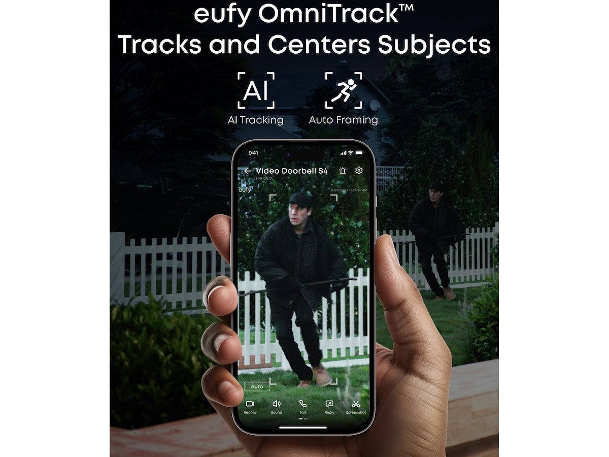 Eufy Video Doorbell S4 + Mini Chime Ringeklokker