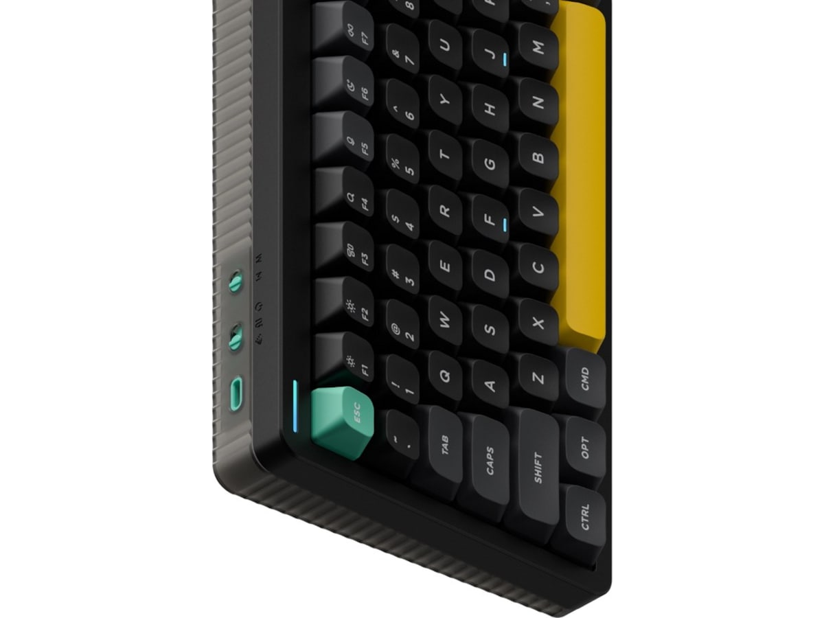 NuPhy Halo75 V2 trådløst gamingtastatur (Obsidian sort / Raspberry switches) Gamingtastatur