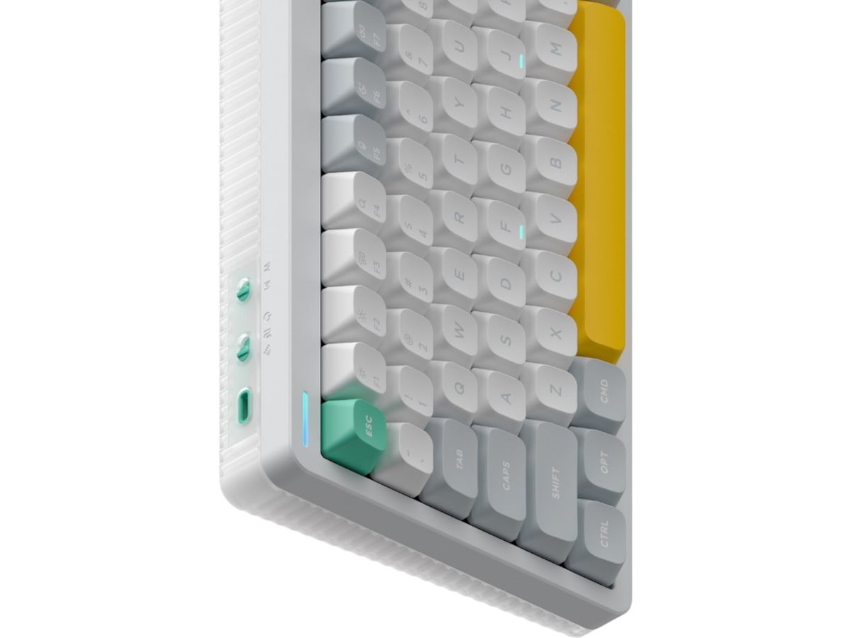 NuPhy Halo75 V2 trådløst gamingtastatur (Ionic white / lemon switches) Gamingtastatur