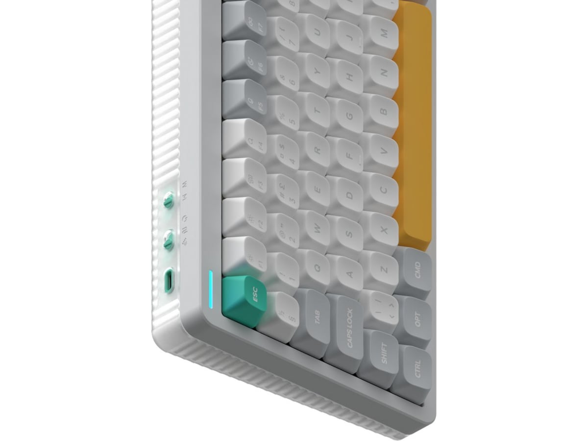 NuPhy Halo75 V2 trådløst gamingtastatur (Ionic white / raspberry switches) Gamingtastatur