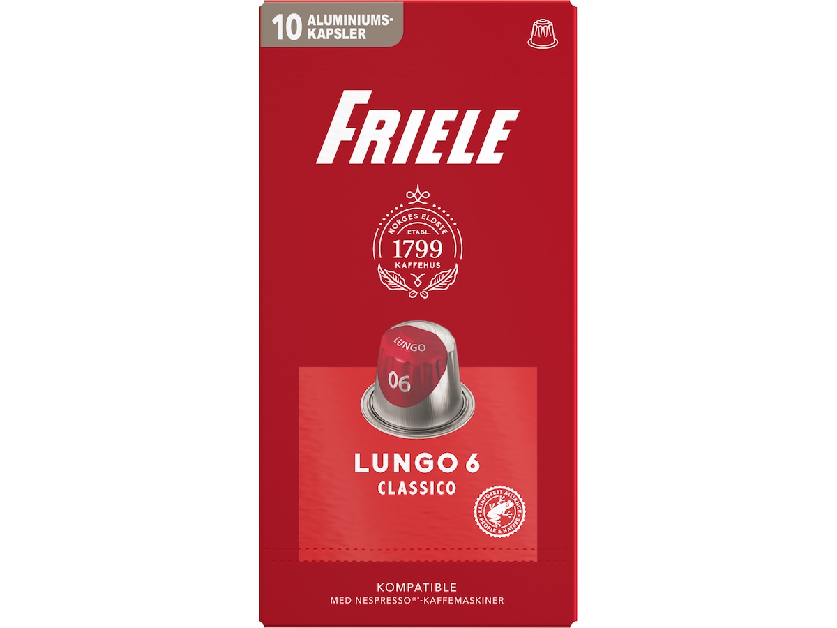 Friele Lungo Classico 6 10-pakning Kaffekapsler