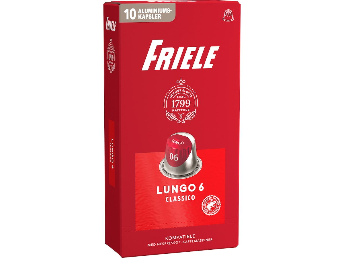 Friele Lungo Classico 6 10-pakning Kaffekapsler