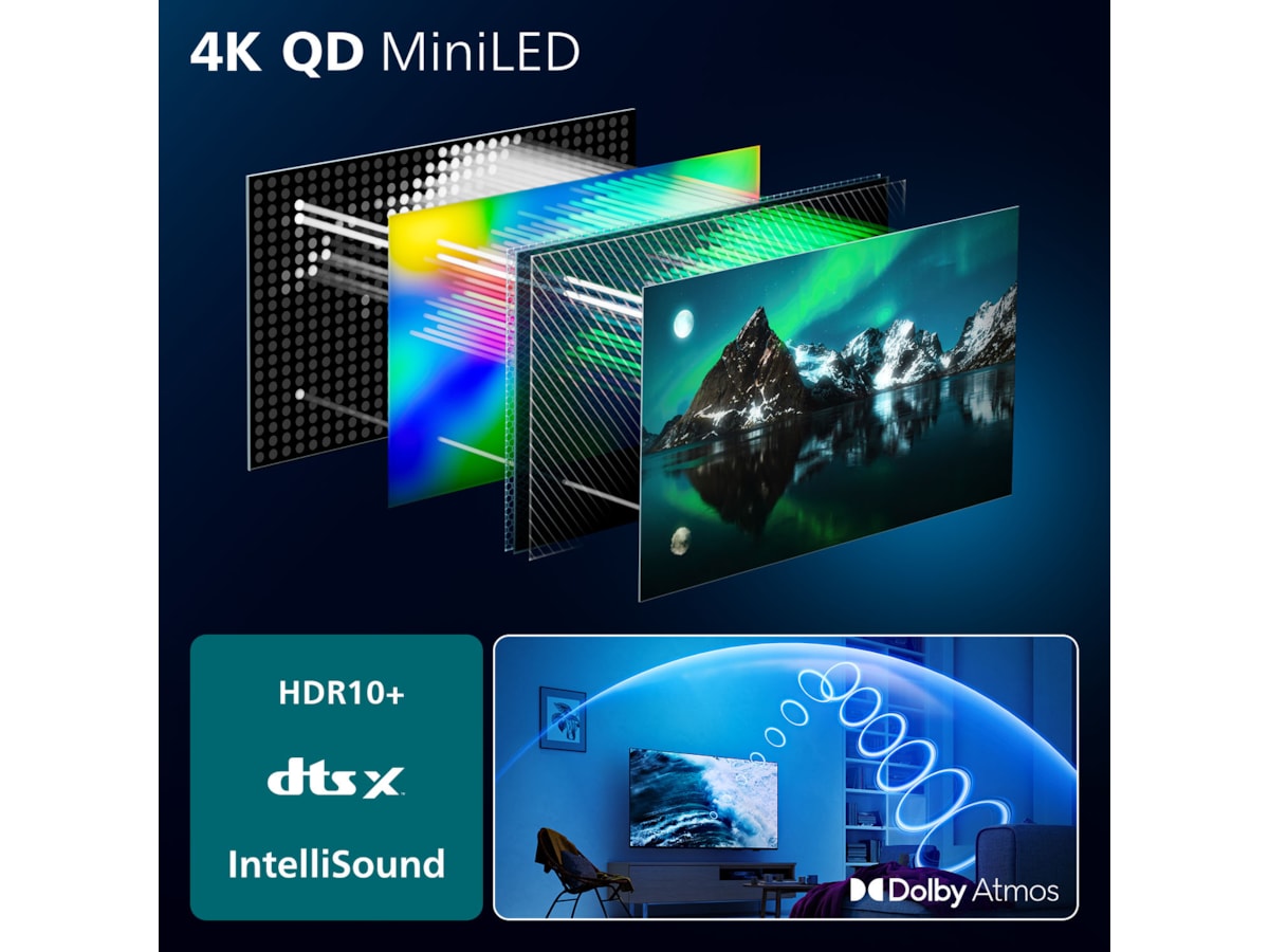 Philips 55" MLED810/12 QD Smart MiniLed TV (2025) -B-Grade Demo TV/projektor