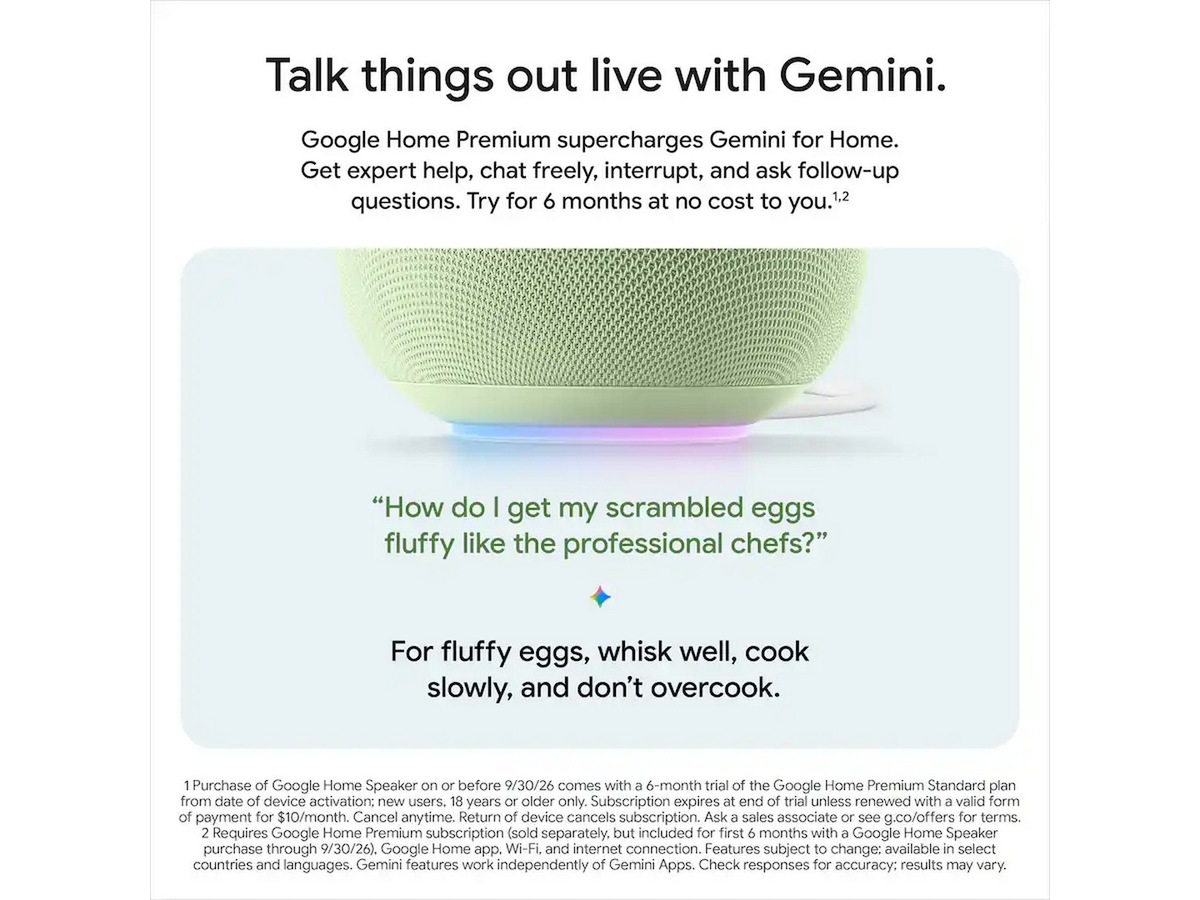Google Home-høyttaler (porcelain) Trådløs / Bluetooth-høyttaler