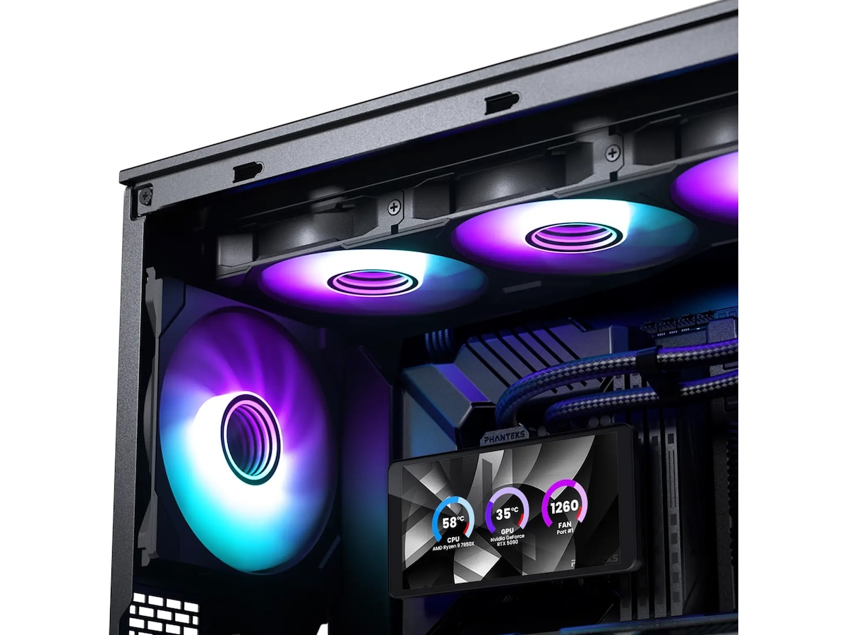 Phanteks Glacier One 36025 LCD Kjøler (sort) CPU - Vannkjøling