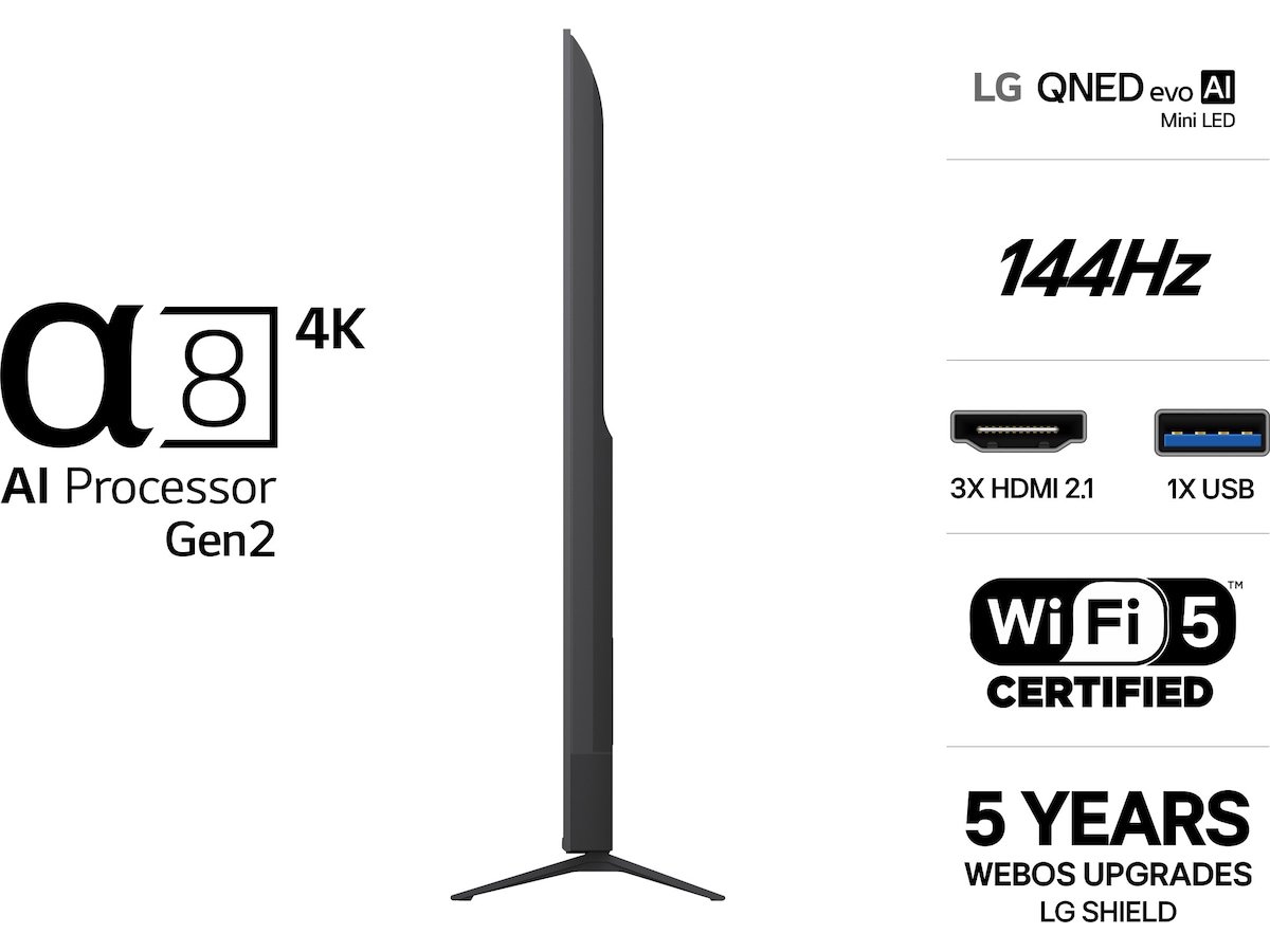 LG 85'' QNED 82B6A MiniLED 4K TV (2026) Over 80 tommer TV
