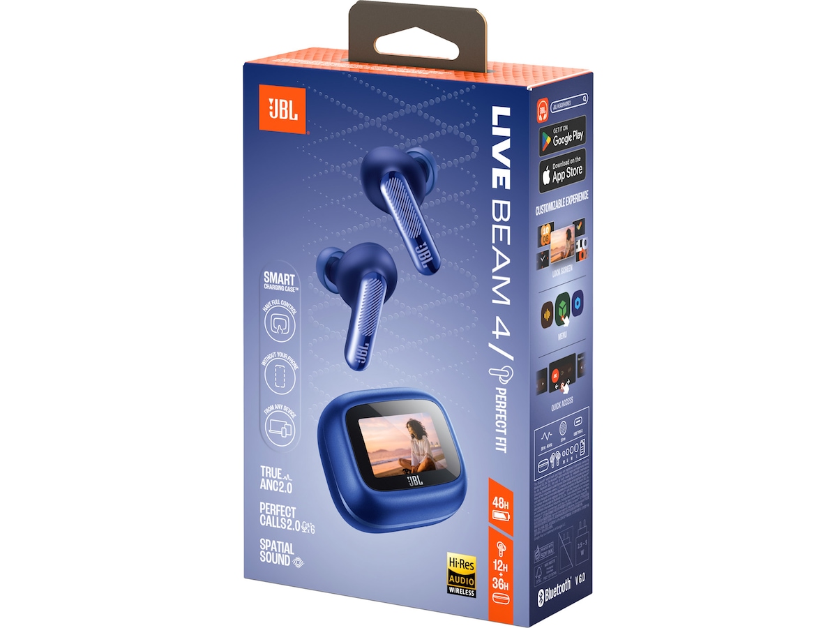 JBL Live Beam 4 trådløse ørepropper (blå) Ørepropper