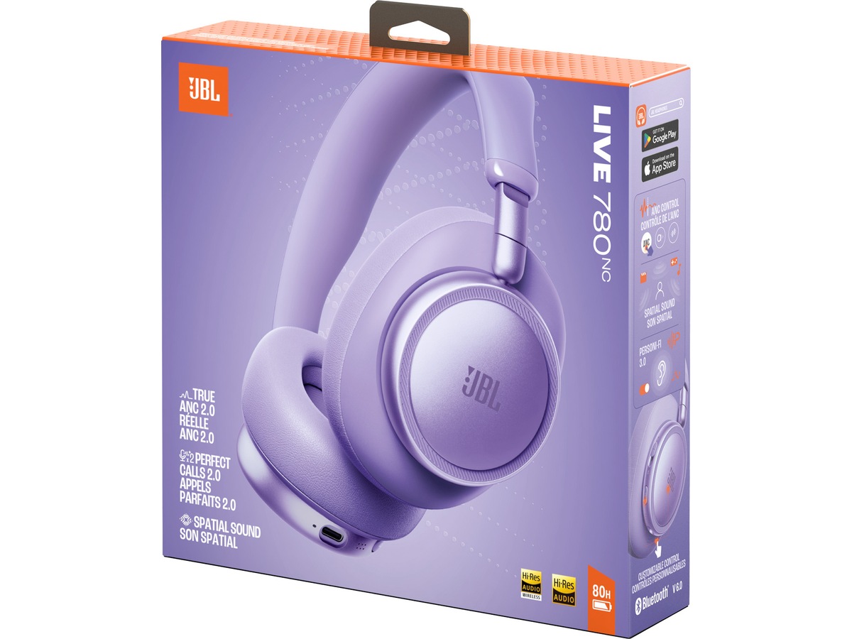 JBL LIVE 780NC trådløse hodetelefoner (lilla) Hodetelefoner